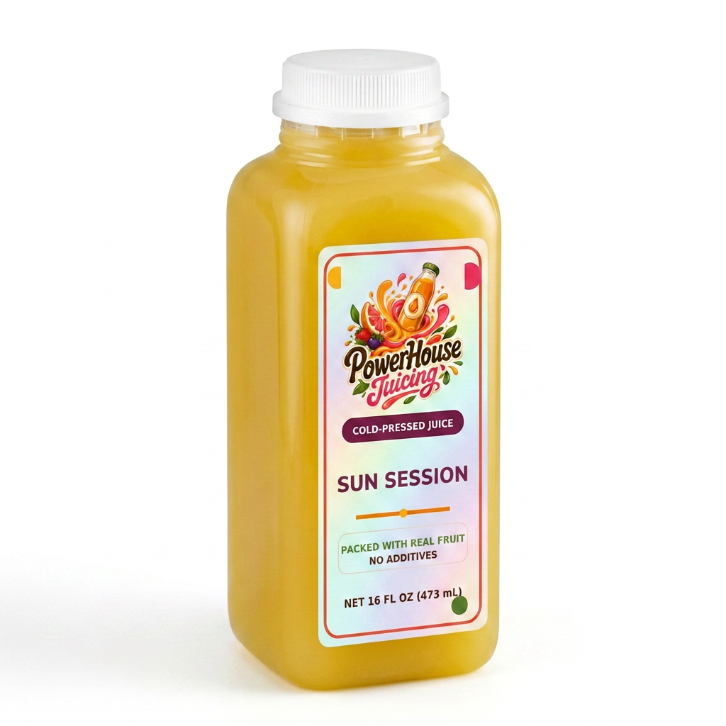 Sun Session — PowerHouse Juicing cold-pressed juice bottle