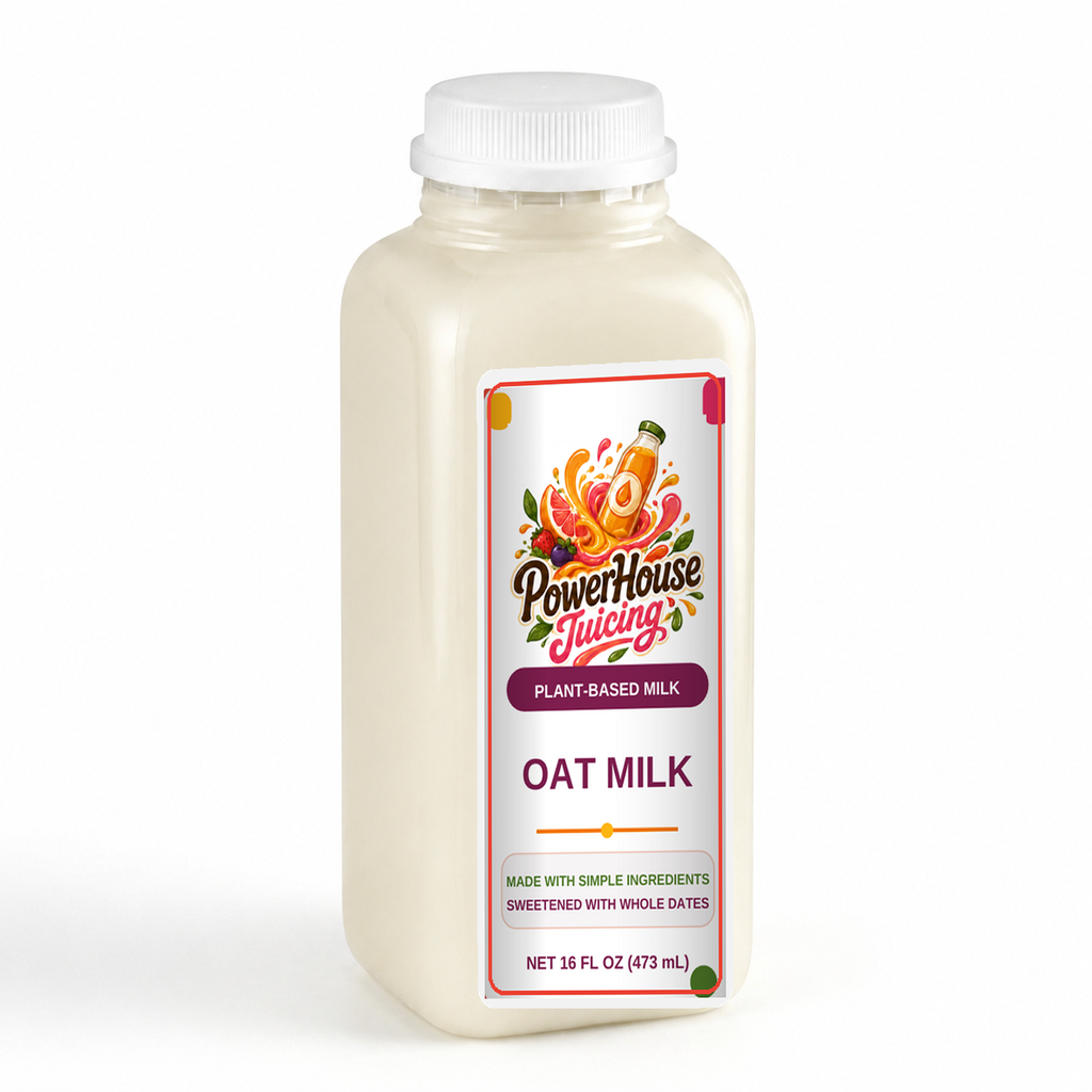 Oat Milk — PowerHouse Juicing cold-pressed juice bottle