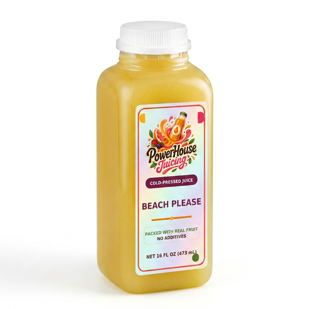 Beach Please — PowerHouse Juicing cold-pressed juice bottle