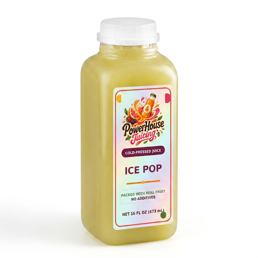 Ice Pop — PowerHouse Juicing cold-pressed juice bottle