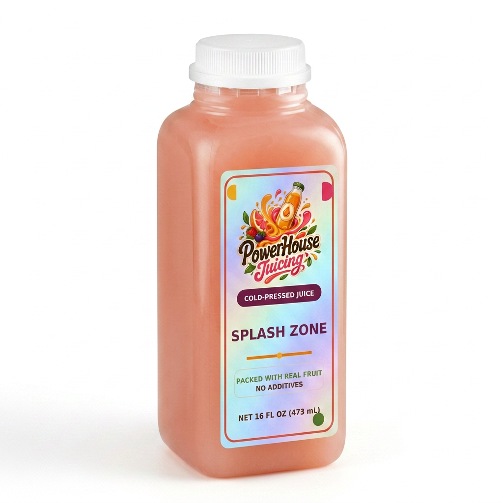 Splash Zone — PowerHouse Juicing cold-pressed juice bottle
