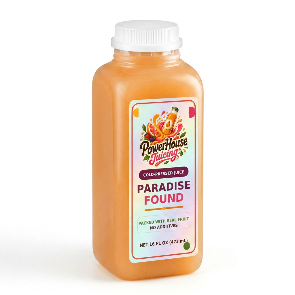 Paradise Found — PowerHouse Juicing cold-pressed juice bottle