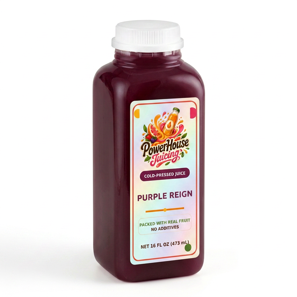 Purple Reign — PowerHouse Juicing cold-pressed juice bottle