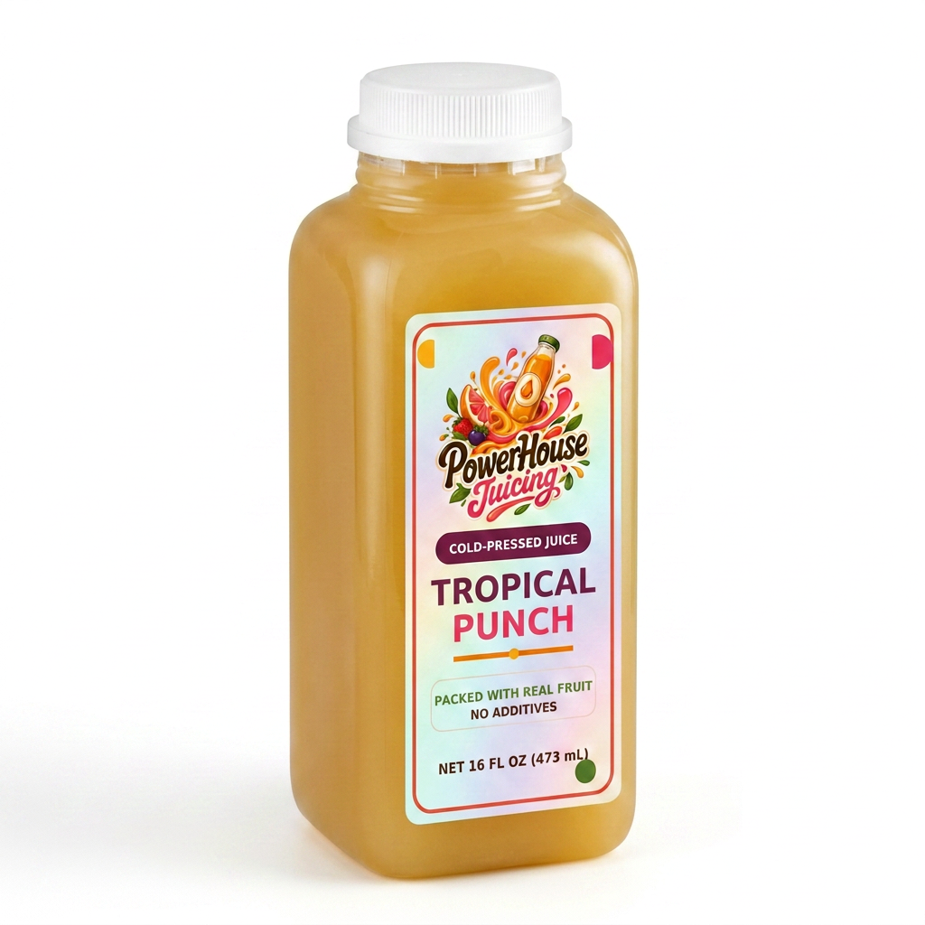 Tropical Punch — PowerHouse Juicing cold-pressed juice bottle