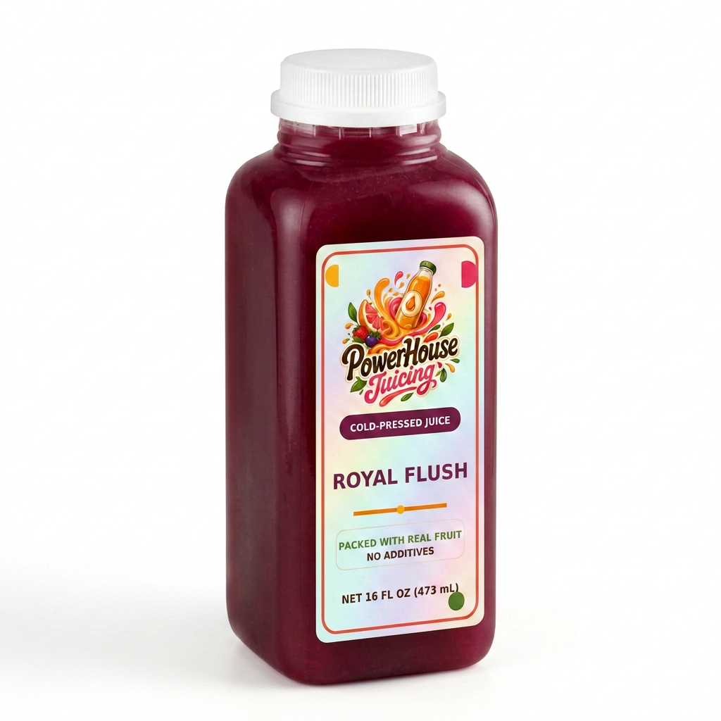 Royal Flush — PowerHouse Juicing cold-pressed juice bottle